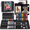 136-Piece Professional Art & Drawing Set – Graphite, Charcoal, Colored, Watercolor & Metallic Pencils with Sketchbook, Watercolor & Coloring Book, Blending Tools, and Zipper Case – Perfect for Artists, Students & Teens